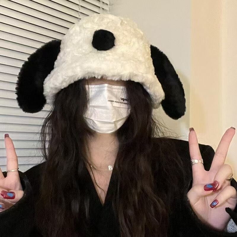 冬季保暖可爱少女小飞象装扮毛绒头套帽子超萌拍照道具创意送礼物|undefined