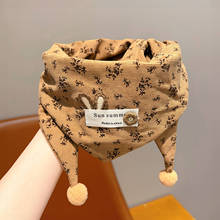 儿童围巾秋冬季可爱超萌三角巾男女宝宝出游防风保暖围脖春天