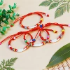 Flower ball dog tooth red rope [1 piece]