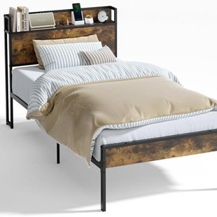 Guangdong Manufacturer Direct Sales Bed Frame Cross-Border E-Commerce American Modern Disassembly and Folding Bed Frame Double Bed Steel Bed Iron Frame Bed