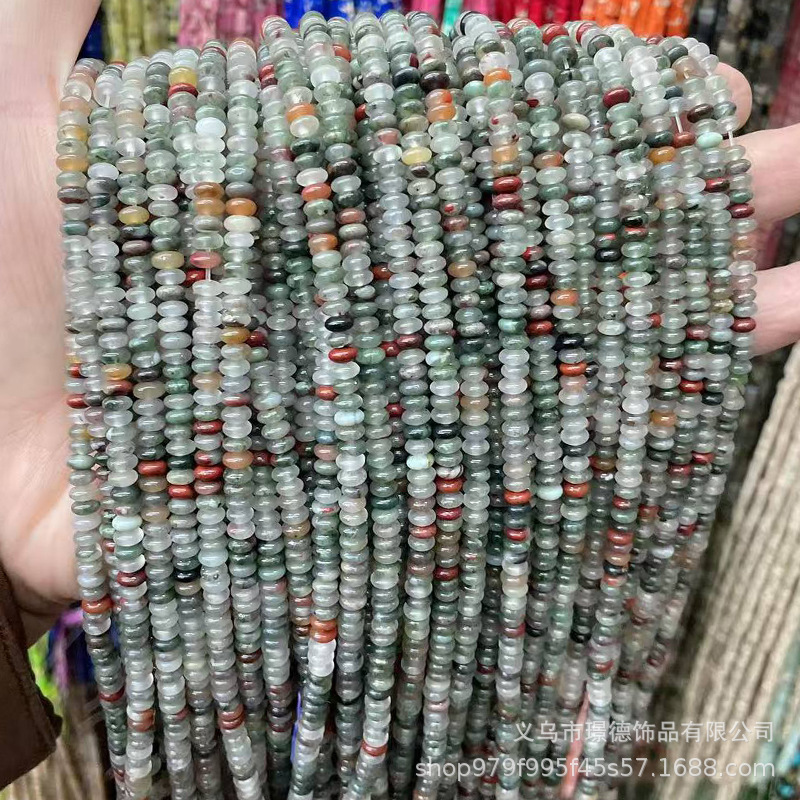 Jingde Jewelry 2X4 Abacus Beads African Bloodstone Spacer Jewelry Handmade DIY Accessories Bracelet Beads with Beads