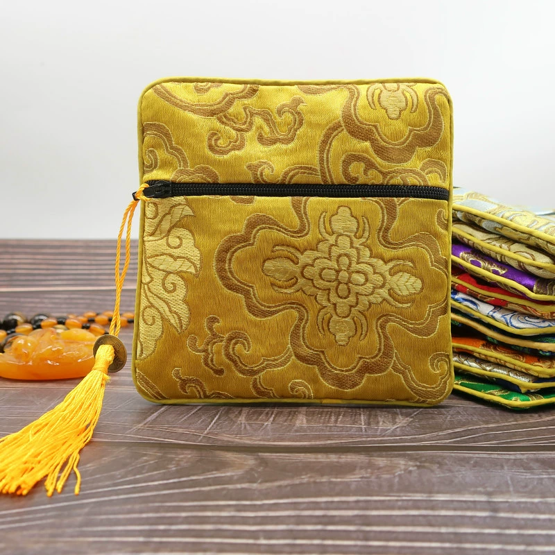 Фабрика оптовая сумка молния мешок кисточкой небольшой мешок ткани ювелирные изделия небольшой мешок ткани упаковка вышивка парчи
