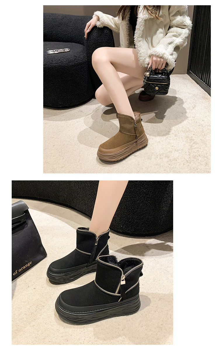2023 Winter New Thick Bottom Plush and Thick Warmth Northeast Cotton Boots_voghion.com