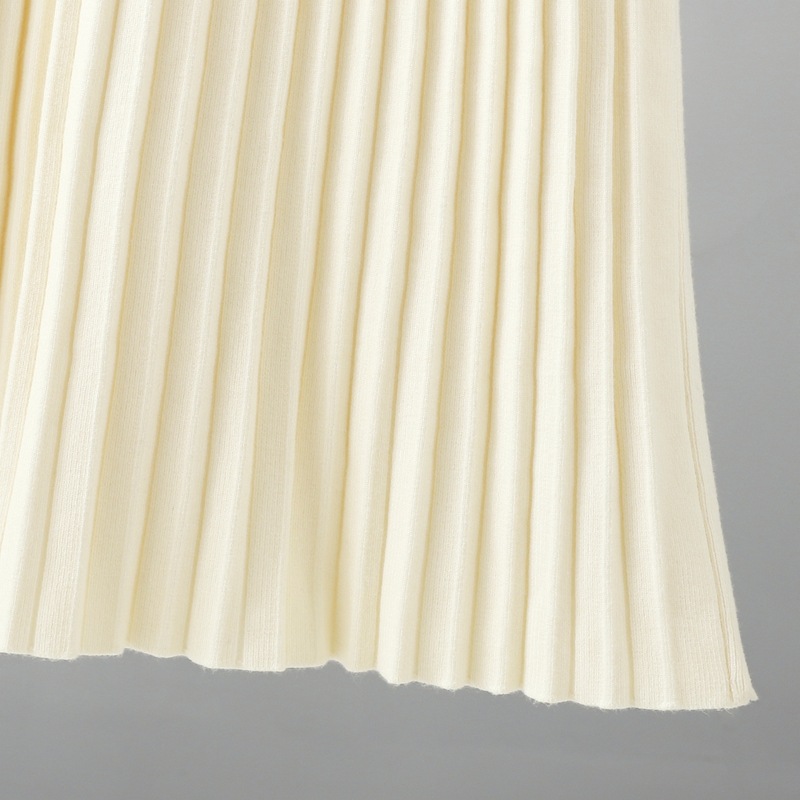 Autumn Winter Dress Solid Color Half Collar Thick below the Knees Mid Length Tight Waist Dress Soft Soft