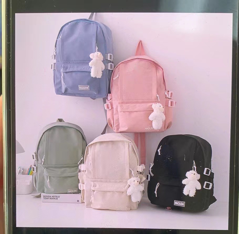 外贸双肩包2026新款书包韩版简约时尚森系小学生背包尼龙布  跨境