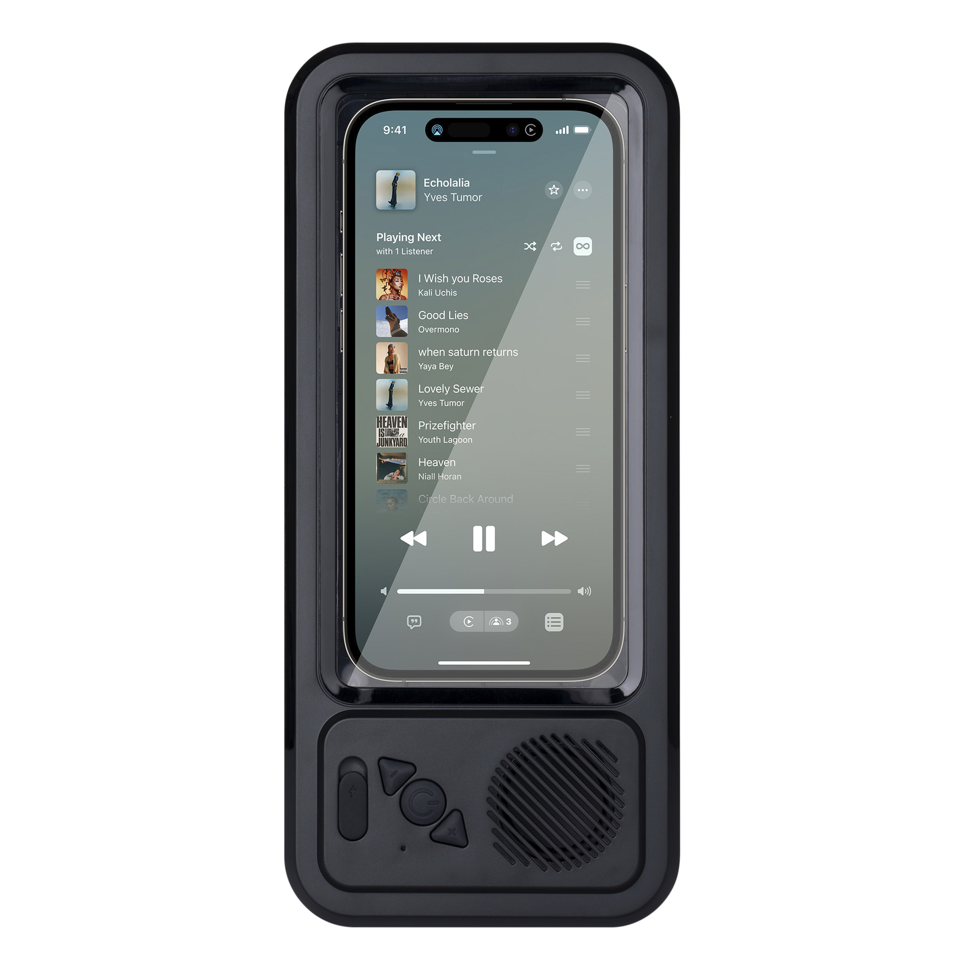 Z07浴室防水携帯電話ケース Bluetoothスピーカー スタンド 携帯電話ホルダー タッチスクリーン携帯電話ケース 入浴中テレビ視聴用