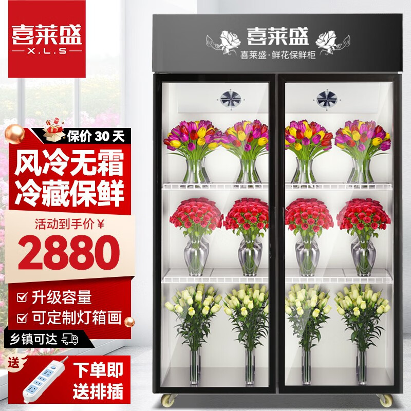 Armario de conservación especial para flores, refrigerado por aire comercial, sin escarcha, floristería de celebridades netas, vitrina vertical, refrigerador de flores de gran capacidad