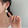 Advanced retro fashionable earrings from pearl, 2021 years, bright catchy style, high-quality style, light luxury style