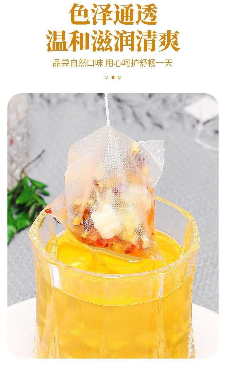 Sugarcane Imperata Snow Pear Tea Bags Zhu Zhe Mao Gen Xue Li Cha 5 Pack 200g Freeze Dried Herbal Fruit Tea in use