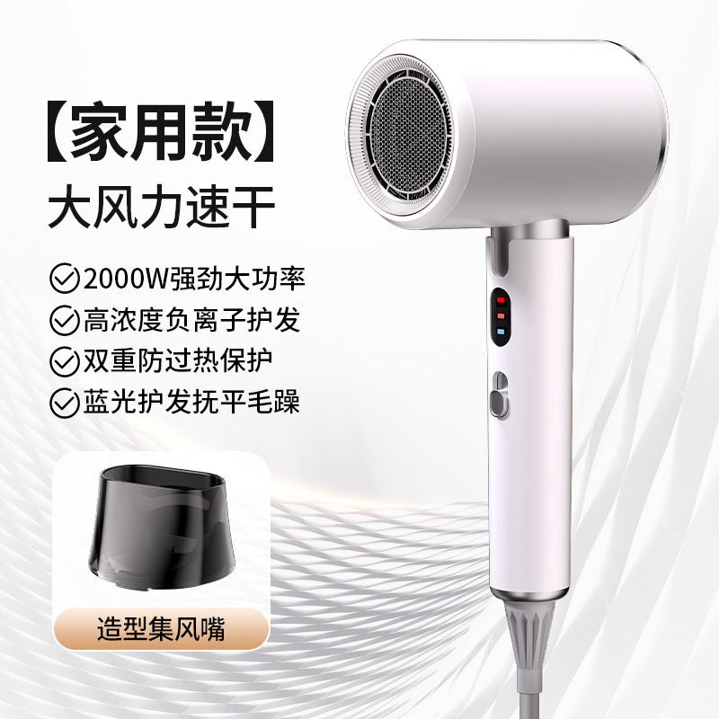 Secador de pelo eléctrico nuevo - Alta potencia, especial para peluquerías, alta velocidad, viento grande, con iones negativos para cuidado del cabello, uso doméstico