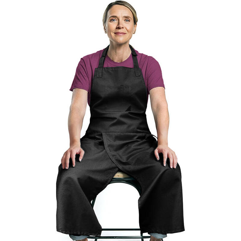 Delantal de nailon transfronterizo, logotipo personalizado, pantalones de pierna dividida, ropa de trabajo de cerámica, delantal impermeable, personalizado al por mayor