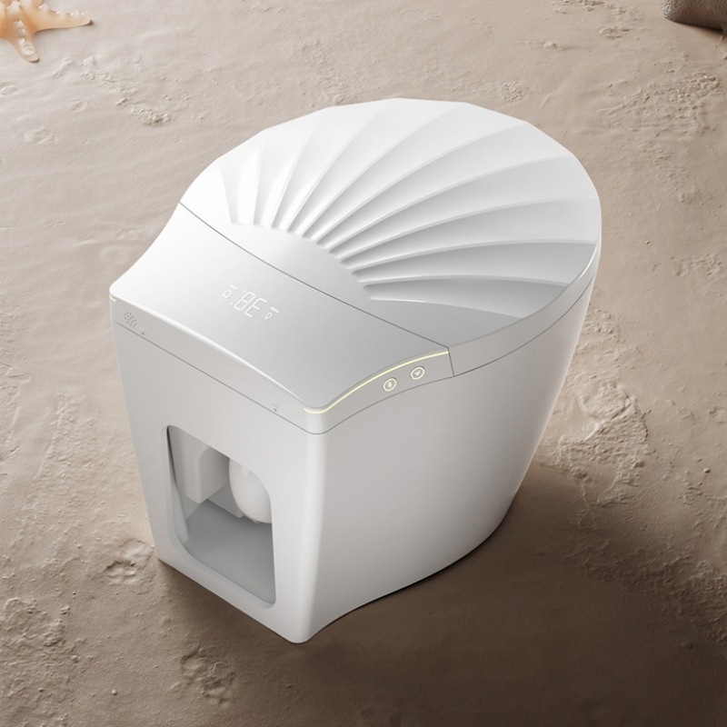 Nuevo inodoro inteligente totalmente automático lavar trasero asiento doméstico estilo de cáscara de exportación de fábrica directa image 4