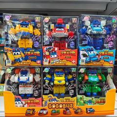 さまざまなスクールバスの火星冒険変身ロボットおもちゃゲーテ子供男の子おもちゃギフトカー