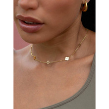 L 18712 Four-leaf Clover Titanium Necklace ��Ҷ�Ѹ�����