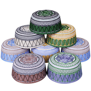 Men's Hats, Men's Worship Hats, Men's Hats, Hui People's Worship Hats, Pakistani Hats, Embroidered White Hats