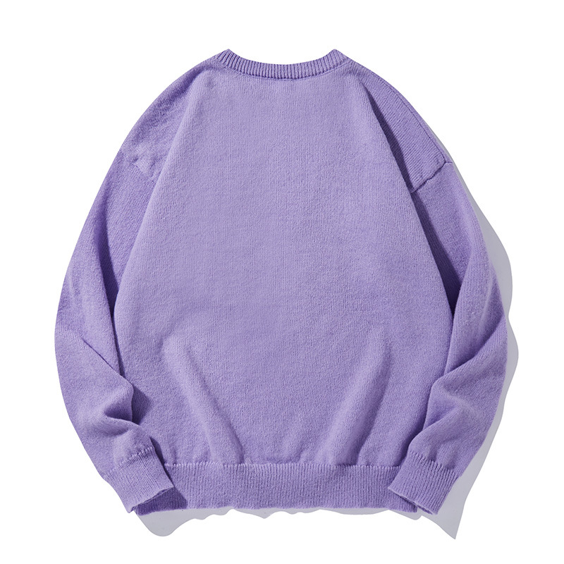 Men's Round Neck Sweater - Lightweight Knit Pullover For Fall & Winter, Soft & Comfortable, Versatile Layering Piece_voghion.com