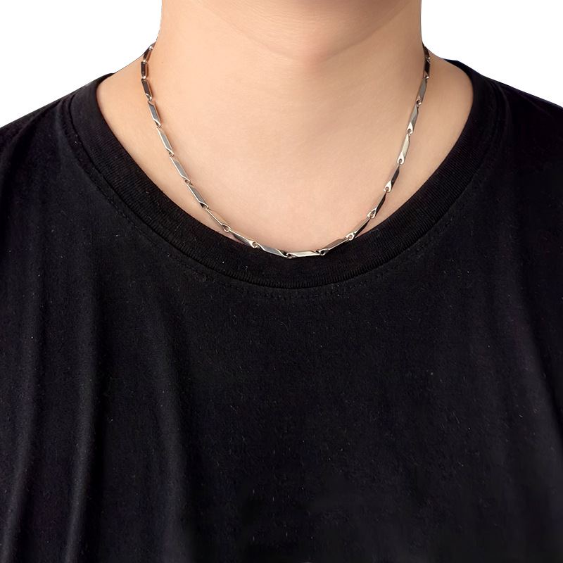Herren Cuban Link Armband Aus Edelstahl Wasserfest Schmuck_voghion.com