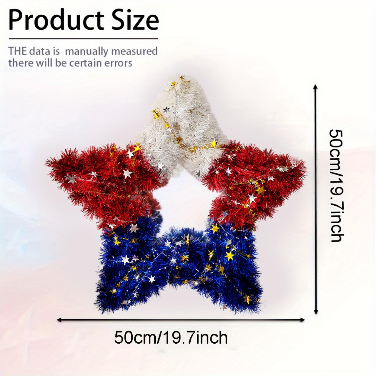 Nuevo transfronterizo azul, blanco y rojo tricolor decoración de guirnaldas de flores decorativas guirnaldas de fiestas accesorios adornos