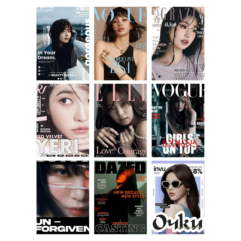 Fashion and Minimalism Text Magazine Cover Room Photo Decorative Painting Poster
