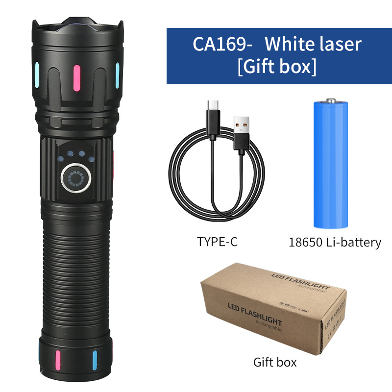 손전등 USB 충전 케이블 18650 배터리