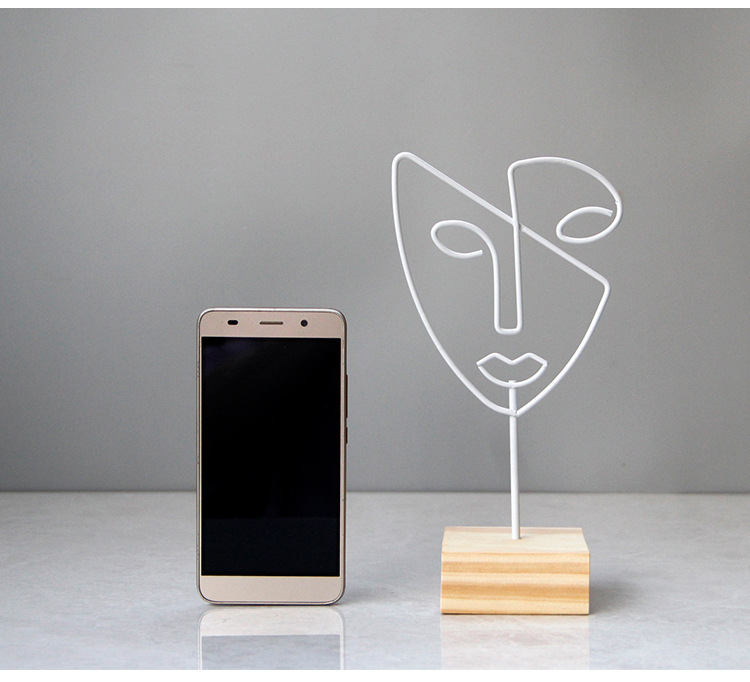180g Weight Jewelry Rack Classification 1 Piece Quantity Iron Material Human Face Pattern Nordic Style, Modern Style Style Nordic Style Modern Style Human Face Iron Jewelry Rack 19