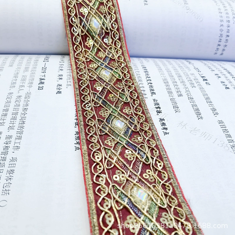 Этнические ногтевые sequins, Ханьфу, украшения, 4 см, этнический стиль, с вышивкой, китайский стиль