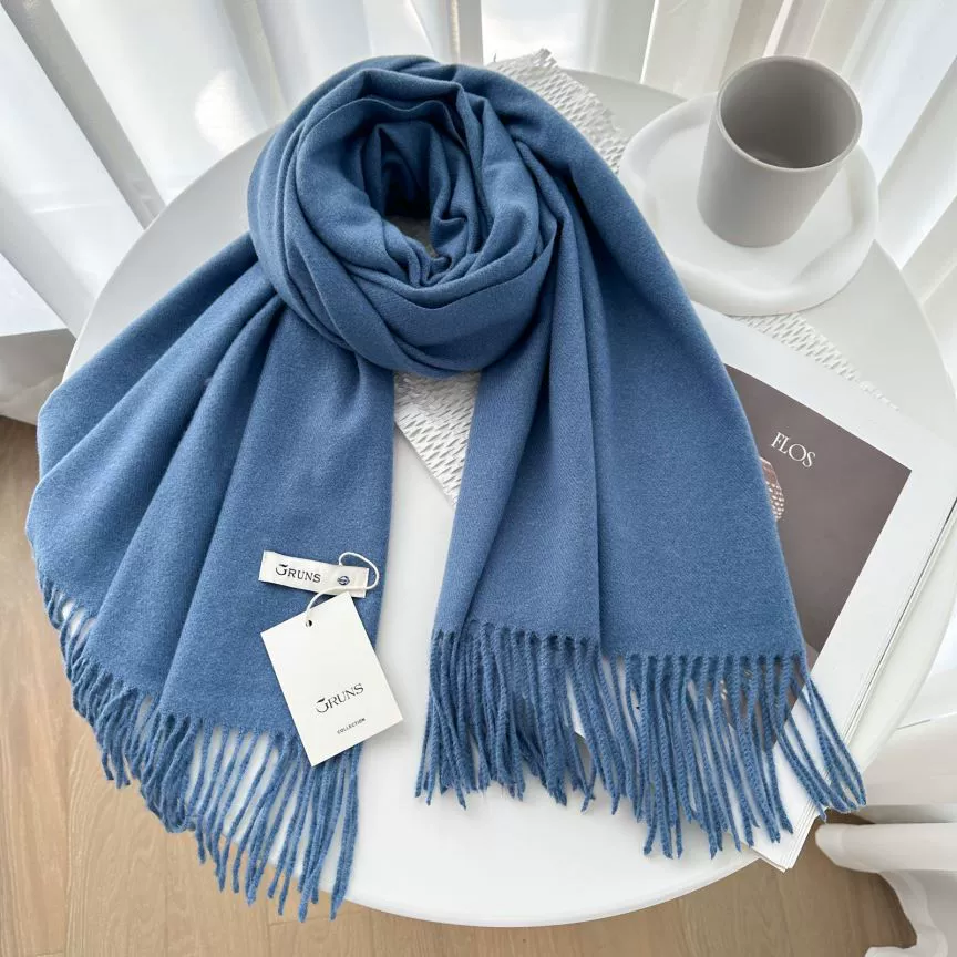 Demi‑season warm cashmere scarf, universal cloak wrap, 200 cm, 250 g, many colors