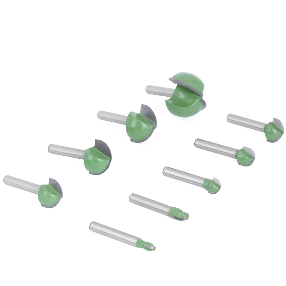 6 mango carpintería semicírculo alivio cuchillo de encaje de fondo redondo cuchillo de cabeza redonda máquina de grabado de la computadora cuchillo de bola cuchillo de la flor de carpintería cortador de fresado