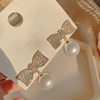 Silver needle, advanced retro earrings from pearl with tassels, silver 925 sample, high-quality style, bright catchy style