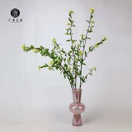 工厂直销 116cm雪柳花仿真花长枝新娘花小手球 婚庆花艺插花枝干