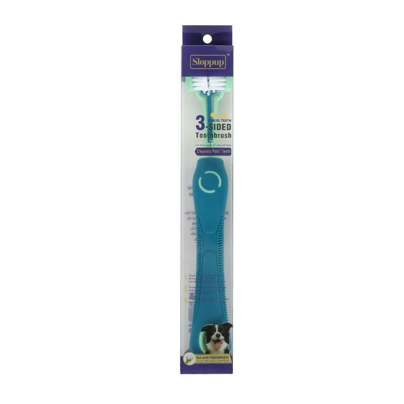 Cepillo de dientes para mascotas transfronterizos cepillo de dientes para perros cepillo de dientes para gatos cepillo de dientes de tres extremos cepillo de dientes para perros productos para mascotas image 8