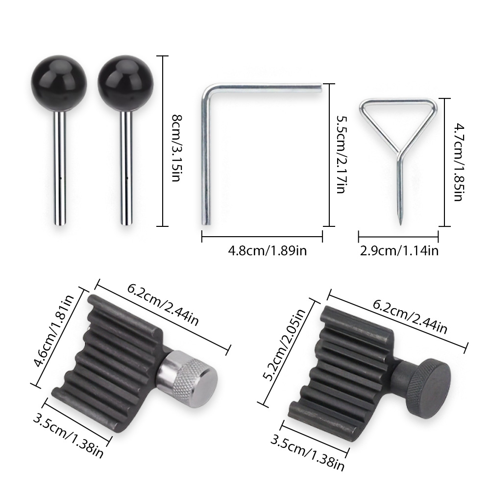 6-Piece Diesel Engine Timing Tool Kit for Auto Repair, Specifically for Fixing the Crankshaft of Volkswagen and Audi Engines