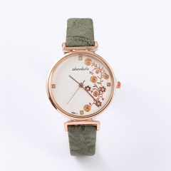 Korean fashion trend ladies pattern belt quartz watch ins style niche student watch watch manufacturer wholesale