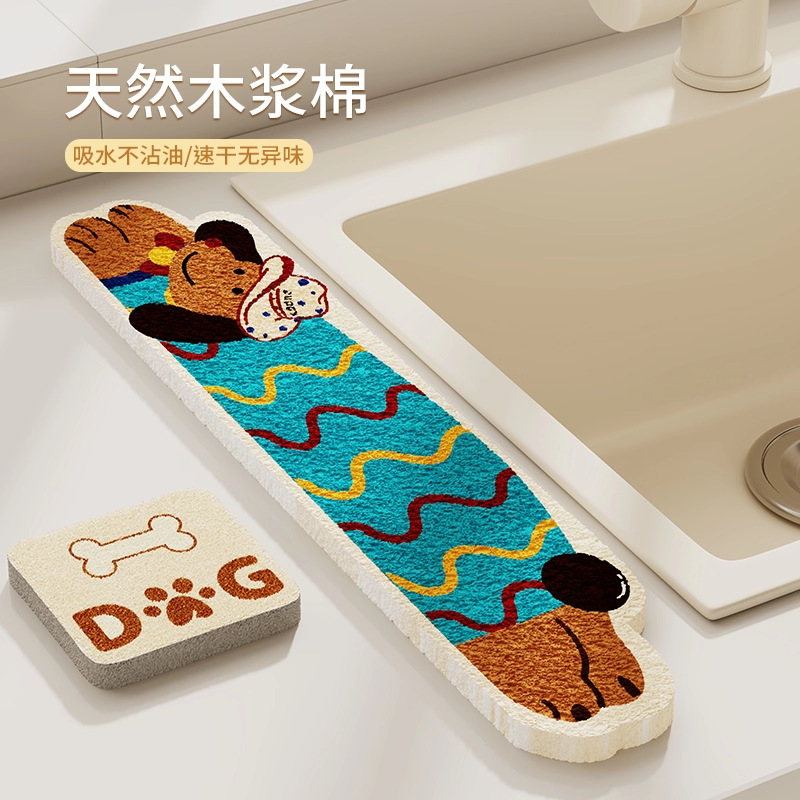木材パルプ綿排水マットふきんキッチン家庭用クリーニング吸収性ノンスティックオイル糸くずの出ない雑巾飛沫防止マット|undefined