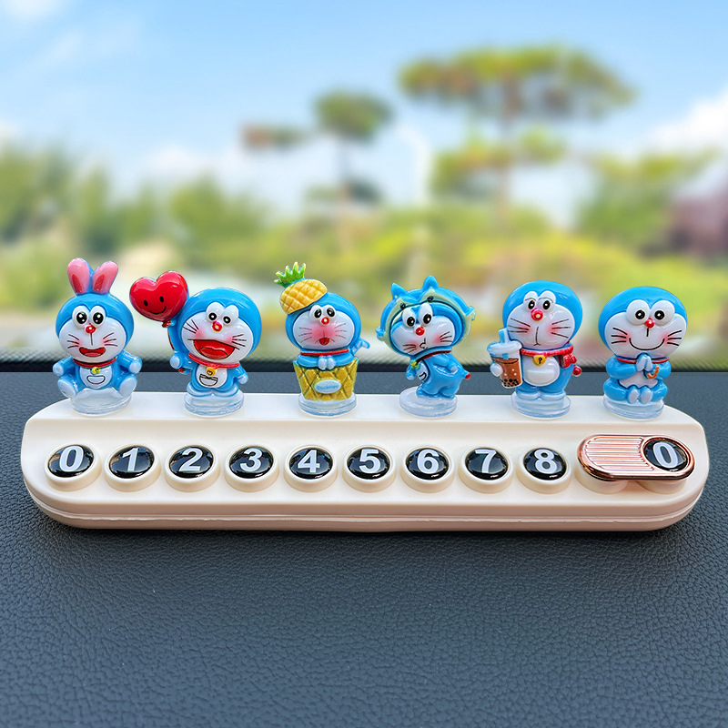 Doraemon decoración de accesorios de coche nuevo coche de niña creativo lindo muñeca de consola central decoración de coche