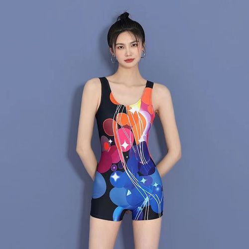 Women's one-piece swimsuit for summer racing, slimming, conservative, and beautiful, suitable for plus-size women.