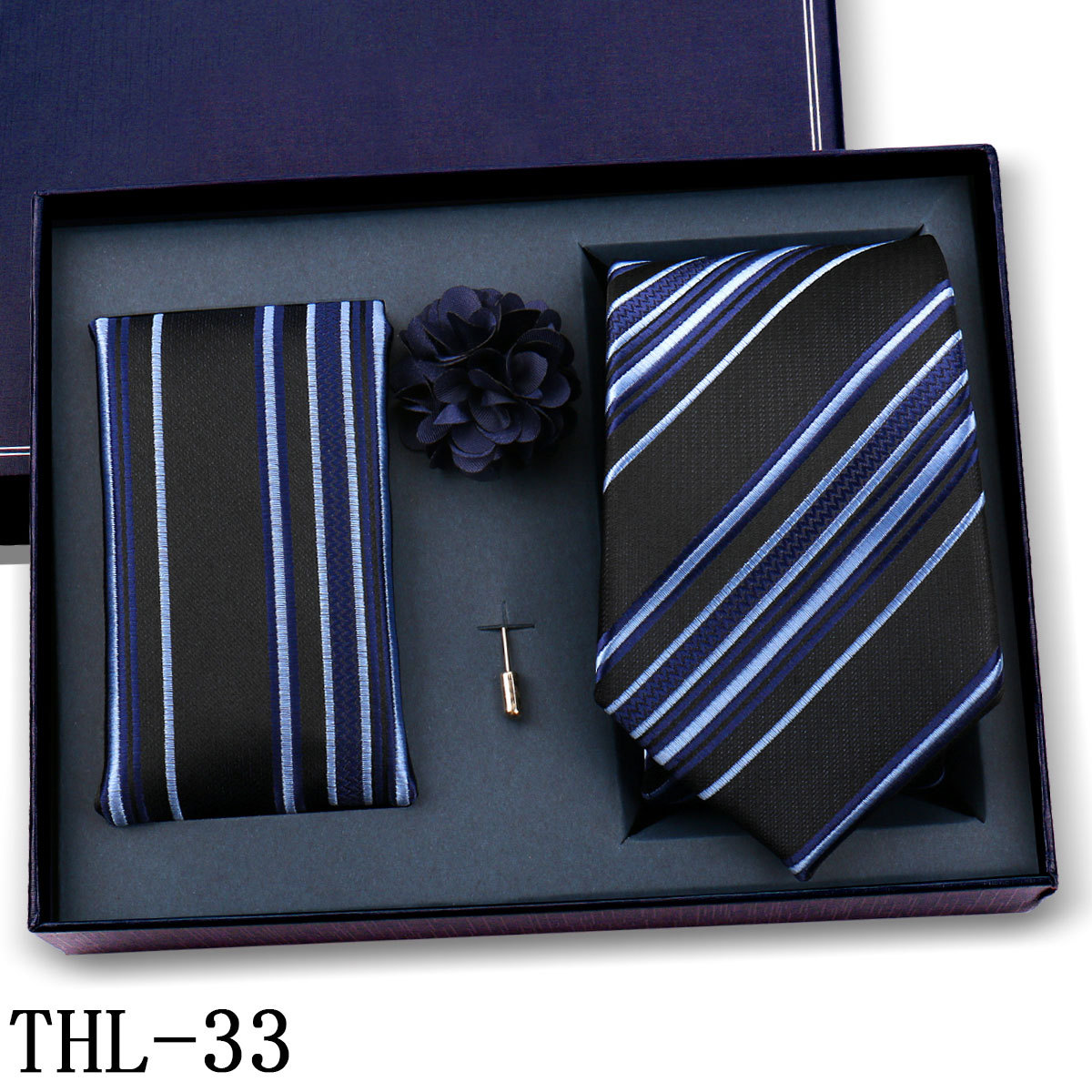 Juego de Corbata y Pañuelo para Hombre Poliéster para Bodas y Eventos de Negocios image 39