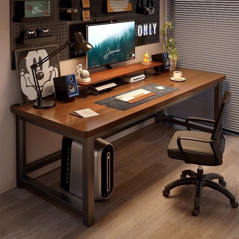 Computer desk for desktop use in bedroom, home, student study desk, simple adult office desk, rectangular table, workbench Computer desk for desktop use in bedroom, home, student study desk, simple adult office desk, rectangular table, workbench