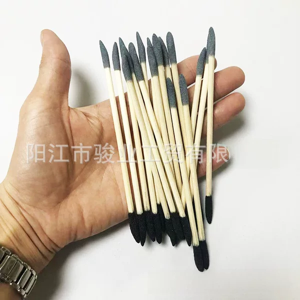In-Stock Cross-Border 120/280 Grit Black-Gray Wood Sanding Stick Double-Ended Polishing Stick Fine Polishing Tool