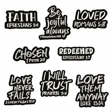 跨境简约黑白英文字刺绣布贴补丁配饰电脑绣花服装辅料徽章款现货