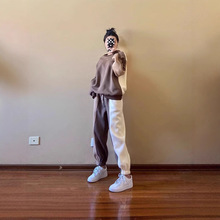 胖MM特大码300斤运动休闲套装女秋季宽松遮肉炸街长袖卫衣两件套2