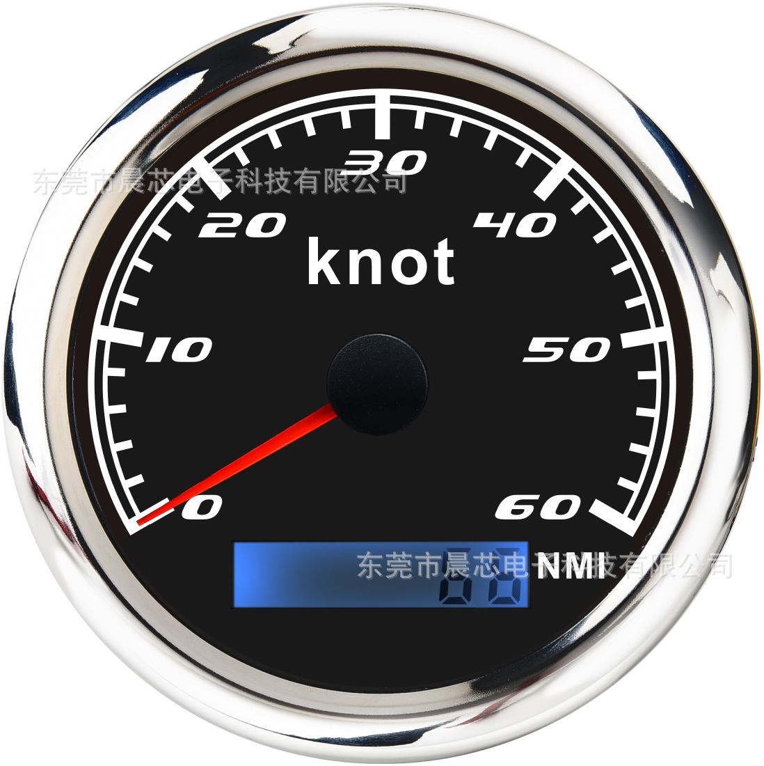Engineering Machinery Yacht Odometer, Universal 85mm Pulse Speedometer for Ship and Car Modification, Mph, Knot