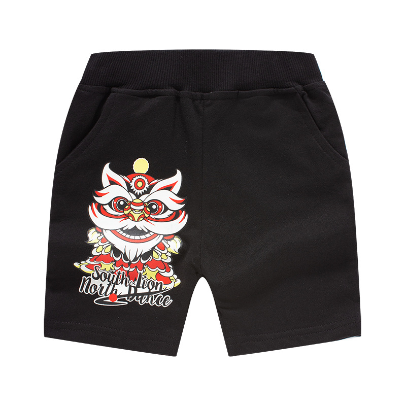Pantalones cortos de estilo chino para niños, modelo 2026, pantalones casuales para bebés, pantalones de algodón puro de cinco puntos, ropa infantil al por mayor image 4