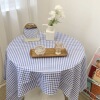 Erlifan orange plaid tablecloth student dormitory art photo background cloth ins style tea table cloth cotton linen material