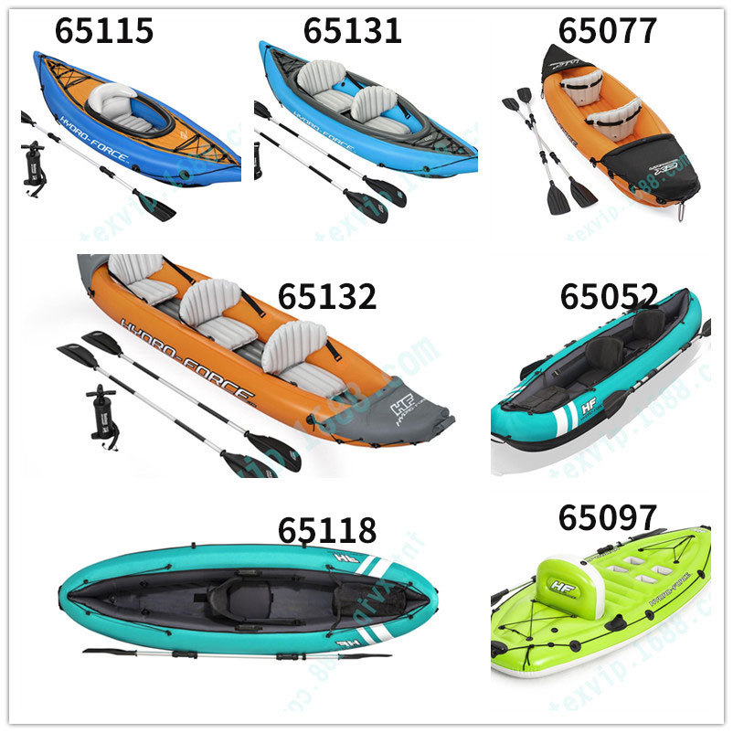 Bestway冲锋舟双人皮划艇充气钓鱼船加厚冲气船户外漂流船橡皮艇