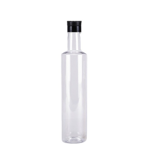 Round transparent plastic olive oil camellia oil walnut oil bottle enzyme bottle 500ml plastic oil vinegar soy sauce bottle