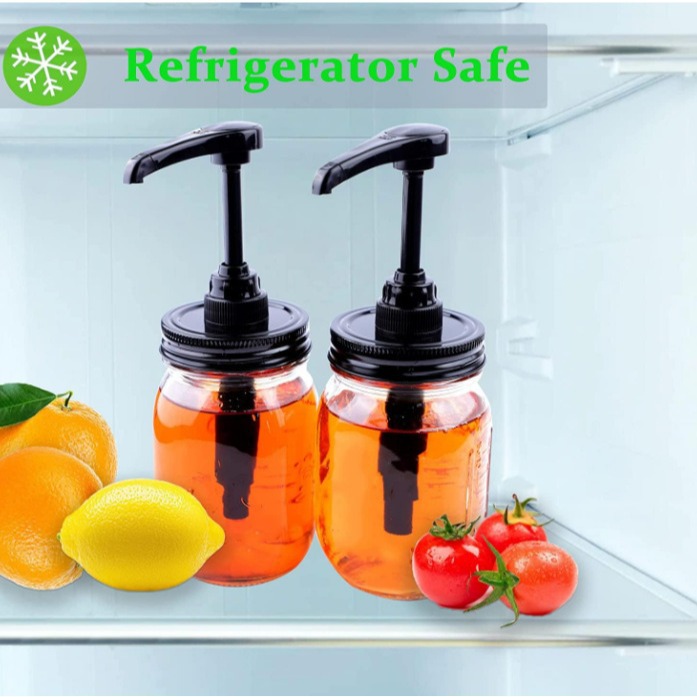 10CC果酱泵糖浆泵食品分配器标口梅森盖按压式不锈钢梅森盖浆泵