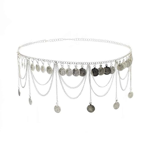 Exotic waist ornaments, antique coins, tassels, Hanfu accessories, belly dance women's body waist chains, Western long skirt accessories