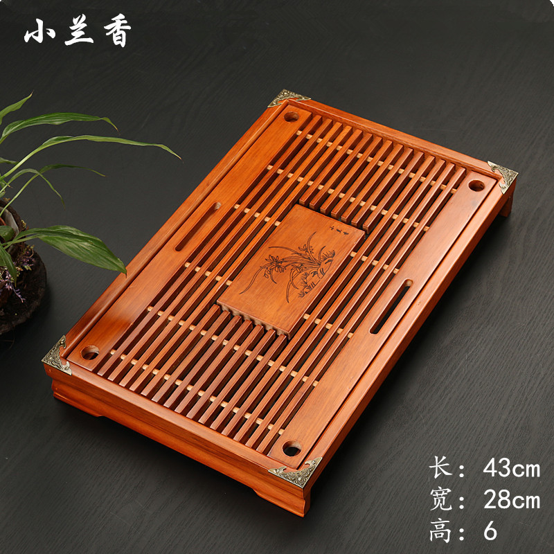 RI0T工夫茶道具引き出し式排水茶盤家庭用実木貯水茶台茶海茶トレー|undefined
