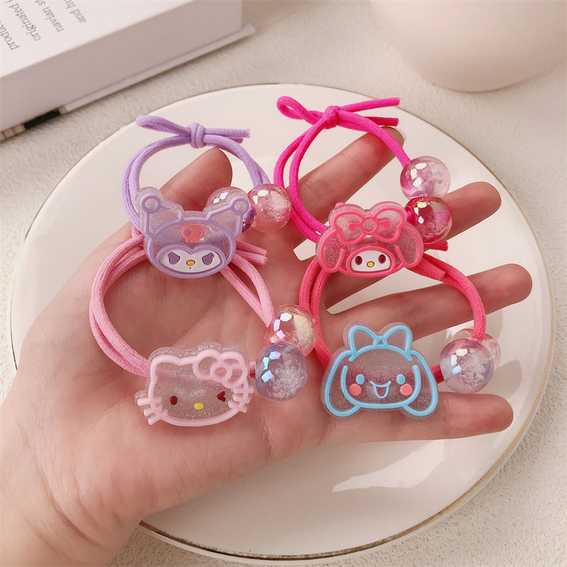 Coreano dulce dibujos animados cabello de gato anillo de cabello de la chica de cola de caballo bola de correa de cabello Sanrio cuerdas de cabello adornamiento para el cabello